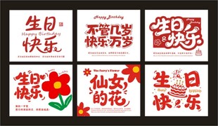 生日祝福创意艺术字图片