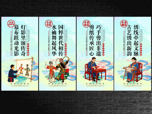 非遗文化展板