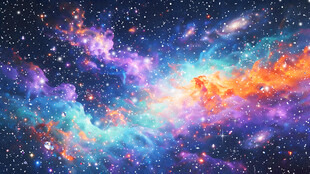 星空 星光 蓝色星空 星光背景