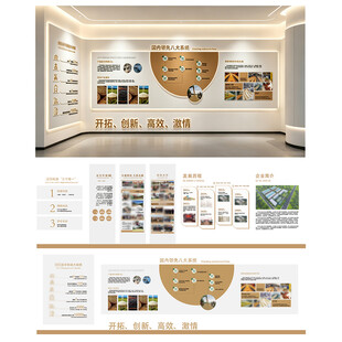 轻奢企业发展历程展厅文化墙