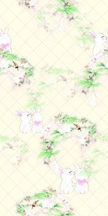 淡雅花卉图案背景图