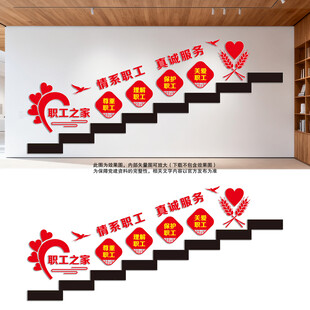 职工之家楼梯间文化墙