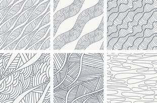 几何线条纹理图案集合