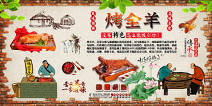烤全羊背景墙