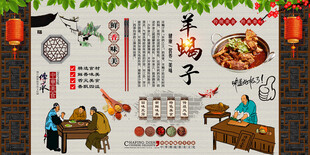 羊蝎子背景墙
