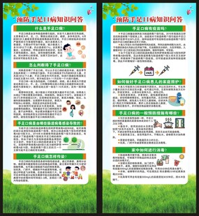 预防手足口病知识展架