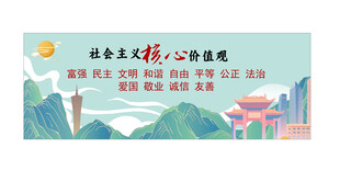 价值观党建文化墙