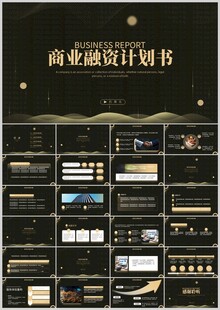黑金商业融资计划书PPT
