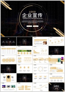 黑金风企业宣传PPT模板