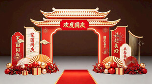 国庆门头