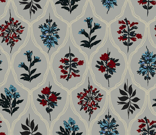 复古花卉无缝图案