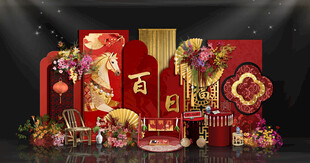 红色马宝宝生日宴