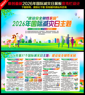 2026国际减灾日展板