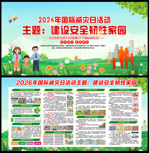 2026年国际减灾日展板