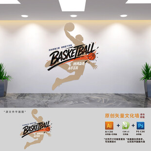 篮球体育运动文化墙