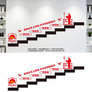 工地安全标语楼梯文化墙