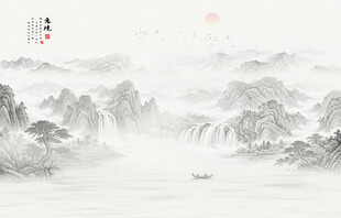 水墨山水画