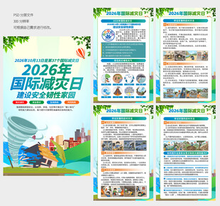 2026国际减灾日展板
