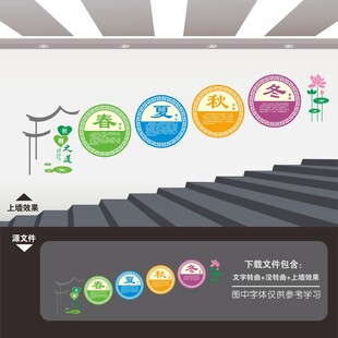 中医楼梯文化墙