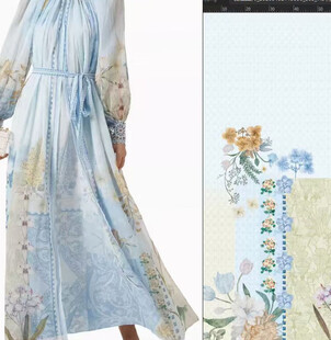 高清清新碎花长裙服饰展示