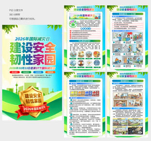 国际减灾日展板