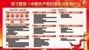 党的纪律处分条例展板