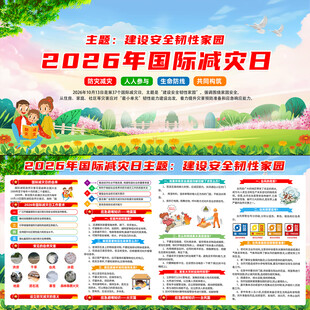2026年国际减灾日主题展板
