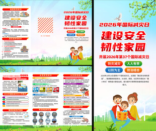 国际减灾日宣传栏
