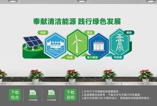绿色清洁能源文化墙