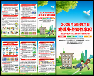 2026国际减灾日三折页