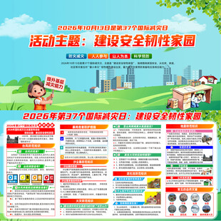 国际减灾日展板
