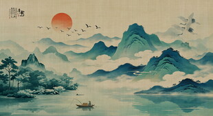 水墨山水画