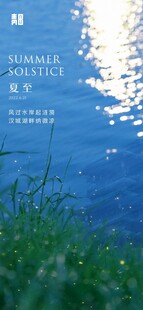 夏至清新水景背景
