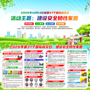 国际减灾日宣传栏