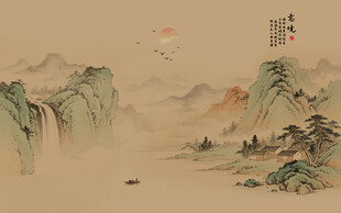 水墨山水画