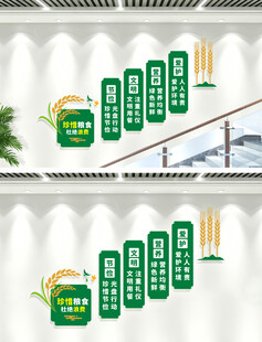 珍惜粮食文化墙