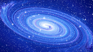蓝色唯美旋涡星空
