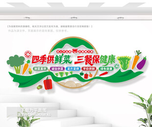 四季鲜菜供应蔬菜批发市场宣传墙