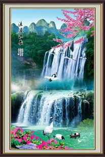 竖幅山水画