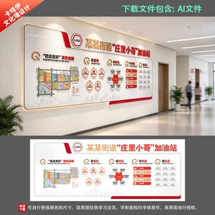 小哥加油站服务文化墙