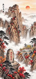 泰山日出五岳独尊