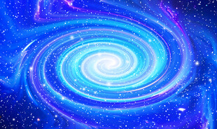 蓝色梦幻星空旋涡宇宙星空