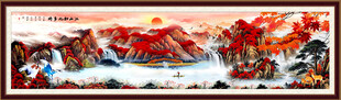 聚宝盆山水画