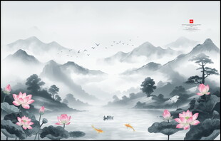 中国风山水画