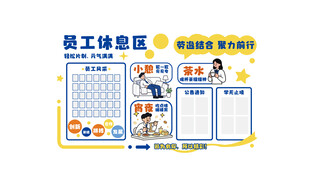 员工休息区文化墙