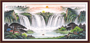 国画江山如画 客厅山水画