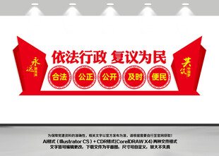 依法行政复议为民文化墙