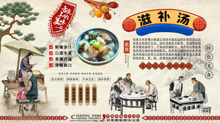 滋补汤背景墙