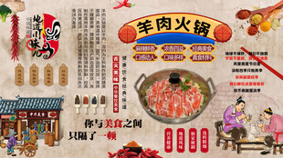 羊肉火锅背景墙