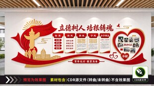 立德树人校园文化墙